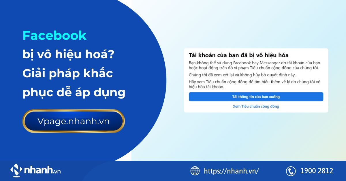 Facebook bị vô hiệu hoá? Giải pháp khắc phục dễ áp dụng